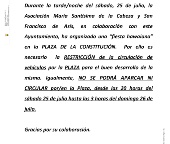 BANDO INFORMATIVO: RESTRICCIÓN DEL TRÁFICO Y PROHIBICIÓN DE ESTACIONAMIENTO 25/26 JULIO PLAZA DE LA CONSTITUCIÓN