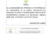 LA DIPUTACIÓN OTORGA DOS CHEQUES BEBÉ A DOS FAMILIAS DE FERREIRA