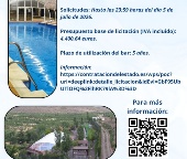 ABIERTO EL PLAZO DE SOLICITUD PARA LA EXPLOTACIÓN DEL BAR DE LA PISCINA MUNICIPAL